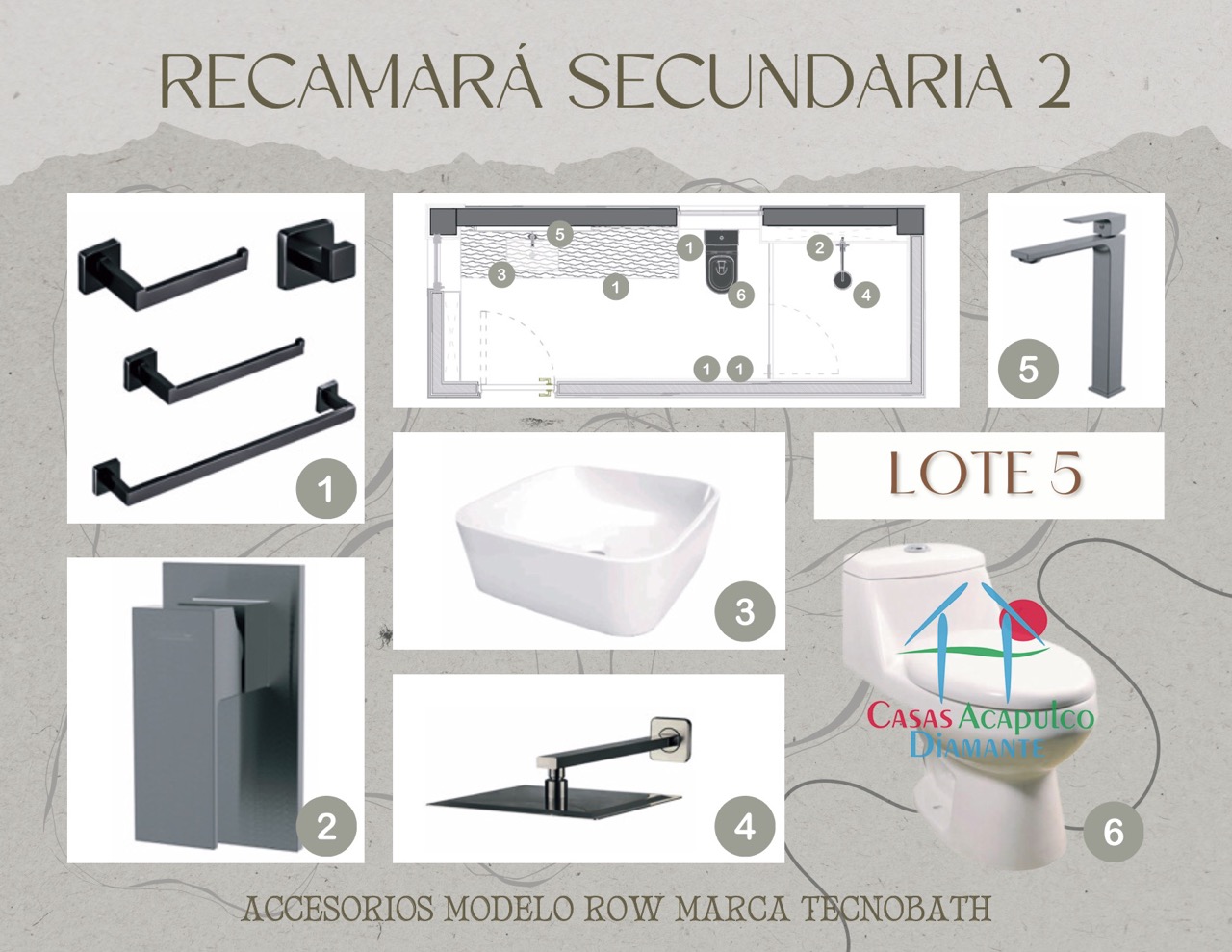 Paradiso Residences Ensueño 5 - Modelo accesorios baños 2